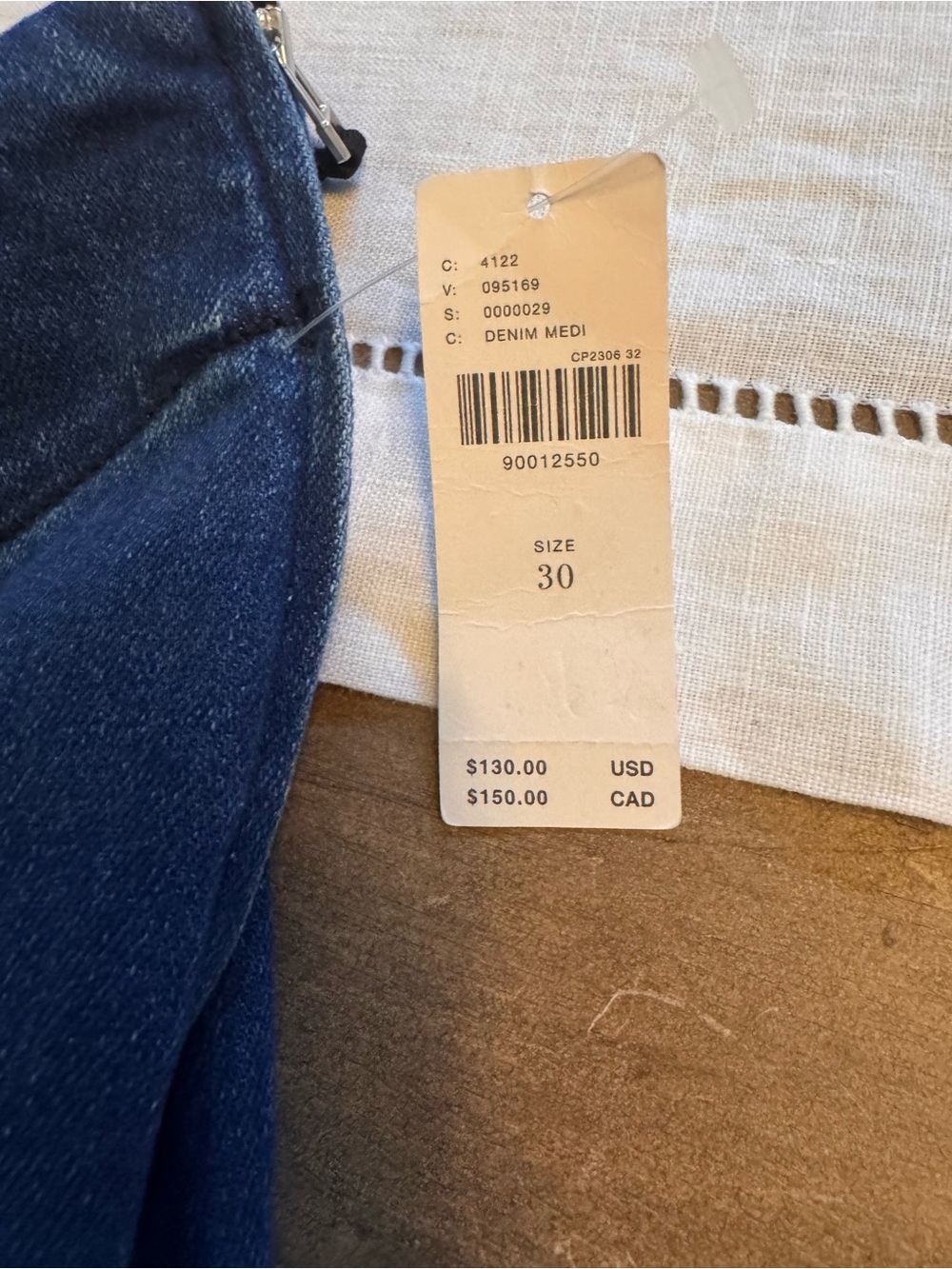 Maeve The Adaptive Seated Colette Denim Cropped Wide-Leg in Medium Blue Size 30 - Picture 5 of 15